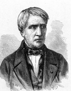 Porträt von Antoine César Becquerel (1788 - 1878), französischer Physiker - in „Album der Wissenschaft; berühmte Gelehrte; Große Entdeckungen“ 1896. von French School