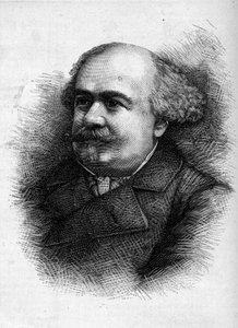Porträt von Antoine „Tony“ Revillon (1832-1898), französischer Journalist und Abgeordneter. Gravur in „Le Monde Illustré“ Nr. 1276 vom 10. September