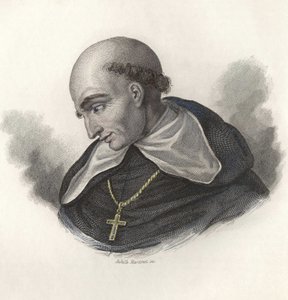 Porträt von Bartolomé de Las Casas (1472-1566), spanischer Dominikanerbruder und Bischof von Chiapas. in „Portraits des hommes utiles“