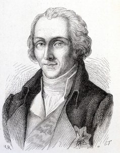Porträt von Benjamin de Rumford, amerikanischer Physiker (1753 - 1814) - in „Album der Wissenschaft; berühmte Wissenschaftler; Große Entdeckungen“ 1896 von French School