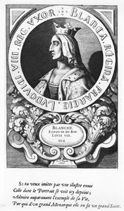 Porträt von Blanche de Castille (1185-1252), 1643 von French School