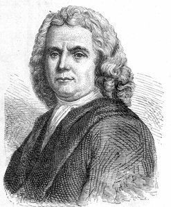 Porträt von Hermann Boerhaave (1668 - 1738), niederländischer Arzt und Chemiker (Anhänger des Iatromechanismus) - im „Album der Wissenschaft; berühmte Wissenschaftler; Große Entdeckungen“ 1896. von French School