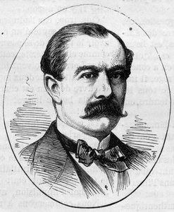 Porträt von Camille Bernier (1823-1902), französischer Maler. Gravur in „Le Monde Illustré“ Nr. 890 vom 2. Mai 1874. von French School