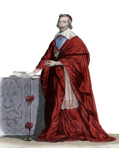 Porträt von Kardinal Richelieu (Armand Jean du Plessis) (1585-1642), französischer Geistlicher, Adliger und Staatsmann von French School