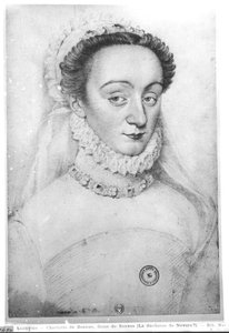 Porträt von Charlotte de Beaune (1551-1617) Dame de Sauves, 16.-17. Jahrhundert