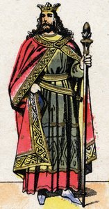 Porträt von Childebert II. (ca. 570 - 596), König von Austrasien. von French School