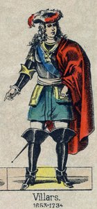 Porträt von Claude Louis Hector de Villars (1653-1734), Marschall von Frankreich. Bild von Epinal aus dem späten 19. Jahrhundert. von French School