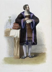 Porträt von Clement des Marets genannt Marot, französischer Dichter (1496-1544) - in „Le Plutarque français“, Hrsg. Mennechet