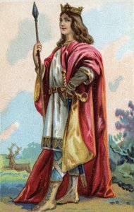 Porträt von Chlodwig III., König der Franken von 691 bis 695 von French School