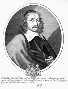 Porträt von Corneille. Gravur aus dem 19. Jahrhundert. von French School