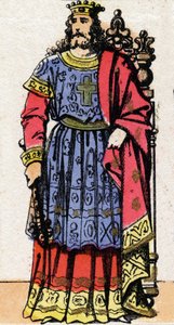 Porträt von Dagobert I. (ca. 600-639), König von Austrasien (623 bis 629), König aller Franken (629 bis 634), König von Neustrien und Burgund (634 bis 639).