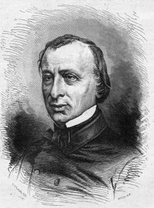 Porträt von Edouard Lefevre de Laboulaye (1811-1883), französischer Anwalt und Politiker. Gravur in „Le Monde Illustré“ Nr. 689 vom 25. Juni