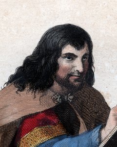 Porträt von Einhard (Eginhard, Einhart, Einard, Einhard) (775-840), fränkischer Gelehrter und Höfling von French School