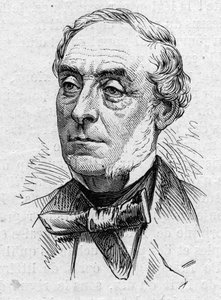 Porträt von Ernest Legouve (1807-1903), französischer Dichter, Romanautor, Dramatiker, Essayist und Akademiker. Gravur in „Le Monde Illustré“ Nr. 883 vom 14. März 1874.