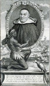 Porträt von Pater Labat als Frontispiz - in „Neue Reise zu den Inseln Amerikas“, von Pater Labat, ed. Cavelier, Paris