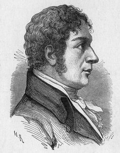 Porträt von François (Francesco) Zambeccari (1756-1812), französischer Luftfahrtpionier - im „Album der Wissenschaft; berühmte Gelehrte; Große Entdeckungen“ 1896 von French School