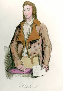 Porträt von Francois Babeuf dit Gracchus (1760 - 1797) Revolutionär. Gravur