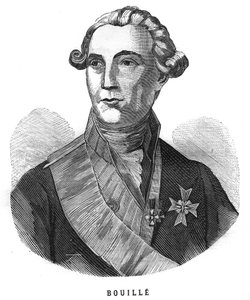 Porträt von François Claude Amour, Marquis de Bouillé (1739-1800), französischer General. Gravur in „Les Illustrations De L
