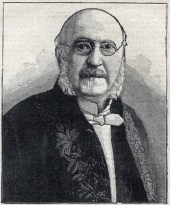 Porträt von Francois Jules Suisse dit Jules Simon (1814-1896), französischer Philosoph und Staatsmann, in "Le Petit Parisien" von French School