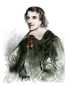 Porträt von François de La Mothe Le Vayer (La-Mothe-Le-Vayer) (1585-1672), französischer Philosoph. Gravur von 1858. von French School