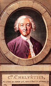 Porträt des französischen Philosophen Claude Adrien Helvetius (1715-1771), Gravur. 1772.