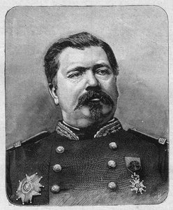 Porträt von General Davout, Großkanzler der Ehrenlegion. Gravur in „La gazette du dimanche“ vom 12. Dezember 1895 von French School