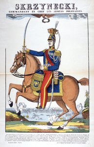 Porträt von General Jean Skrznecki, Oberbefehlshaber der polnischen Armee, er trat den napoleonischen Truppen bei. Bild von Epinal