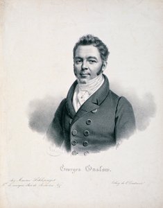 Porträt von George Onslow (1784-1853) graviert von C. Constance von French School