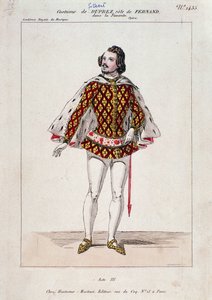 Porträt von Gilbert Duprez, französischer Tenor und Komponist in "La Favorite" von Gaetano Donizetti von French School
