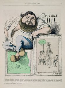 Porträt von Gustave Courbet (1819-77) Illustration aus Gill Revue, veröffentlicht 1868 von Marchandeau