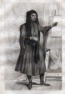 Porträt des italienischen Malers Giotto di Bondone (Ambrogiotto di Bondone) von French School
