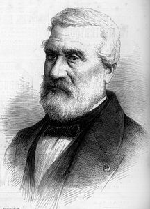 Porträt von Jean Antoine Théodore, Baron Gudin (1802-1880), französischer Maler. Gravur in „Le Monde Illustré“ Nr. 1206 vom 8. April 1880.