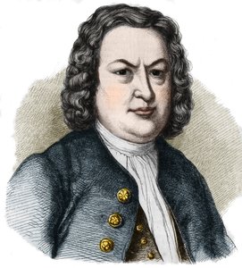 Porträt von Johann Sebastian Bach (1685-1750), deutscher Komponist. Gravur von 1858. von French School