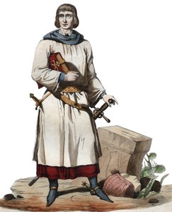 Porträt von Jean de Joinville (1225-1317), Chronist des mittelalterlichen Frankreichs von French School