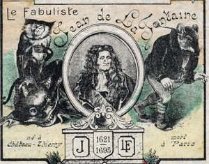 Porträt von Jean de La Fontaine von French School