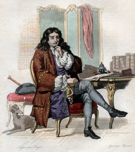 Porträt von Jean de La Fontaine von French School