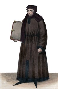 Porträt von John Froissart (1337-1404), französischer Chronist des mittelalterlichen Frankreichs