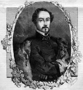 Porträt von Juan Prim y Prats, Graf von Reuss (1814-1870), spanischer General und Politiker. Gravur in „Le Monde Illustré“ Nr. 151 vom 3. Mai 1860
