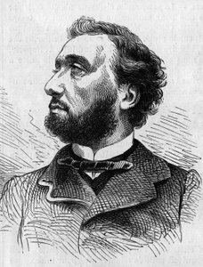Porträt von Léon Gambetta (1838-1882), französischer Politiker. Gravur in „Le Monde Illustré“ Nr. 634 vom 5. Juni