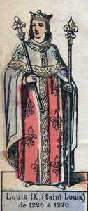 Porträt von Ludwig IX. von Frankreich, bekannt als Sankt Ludwig (1214-1270). Illustration Ende des 19. Jahrhunderts