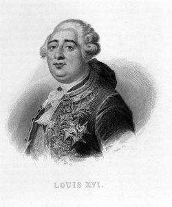 Porträt von Ludwig XVI. - in „Revolution française“ von Thiers. 19. Jahrhundert