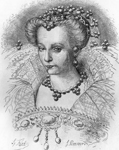 Porträt von Louise de Lorraine (1553-1601), Ehefrau von Heinrich III. In „Histoire Populaire de la France“, ca. 1885. Gravur von French School