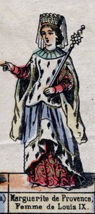 Porträt von Margarete von der Provence (1221-1295), Ehefrau von Ludwig IX. von Frankreich. (Kapetinger-Dynastie). Illustration Ende 19. Jahrhundert