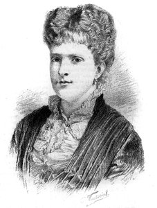 Porträt von Maria Pia, Königin von Portugal (1847-1911). Gravur in „Le Monde Illustré“, 22. Mai 1886. von French School