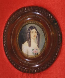 Porträt von Marie Duplessis (1824-1847) auch bekannt als La Dame aux Camelias, 1847 von French School
