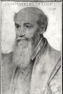 Porträt von Michel de LHospital (ca. 1504-73) 1566 von French School