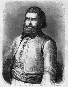 Porträt von Mohammed Said, Vizekönig (Pascha) von Ägypten unter dem Osmanischen Reich. Gravur in „Le Monde Illustré“ Nr. 303 vom 31. Januar von French School