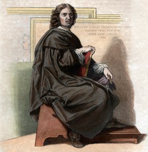 Porträt von Nicolas Poussin (1594-1665), französischer Maler von French School