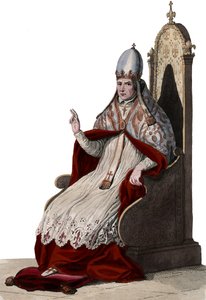 Porträt von Papst Silvester II. (ca. 938-1003) von French School