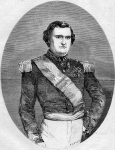 Porträt von Prinz Napoleon Joseph Charles Paul Bonaparte (1822-1891). Gravur in „Le Monde Illustré“ Nr. 94 vom 29. Januar 1859. von French School